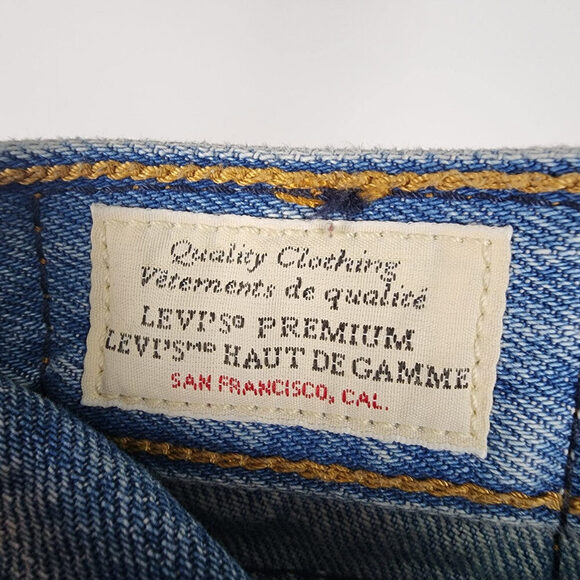 Levi's Premium Wedgie Distressed Straight Leg Denim Jeans Size 25 - Picture 8 of 11